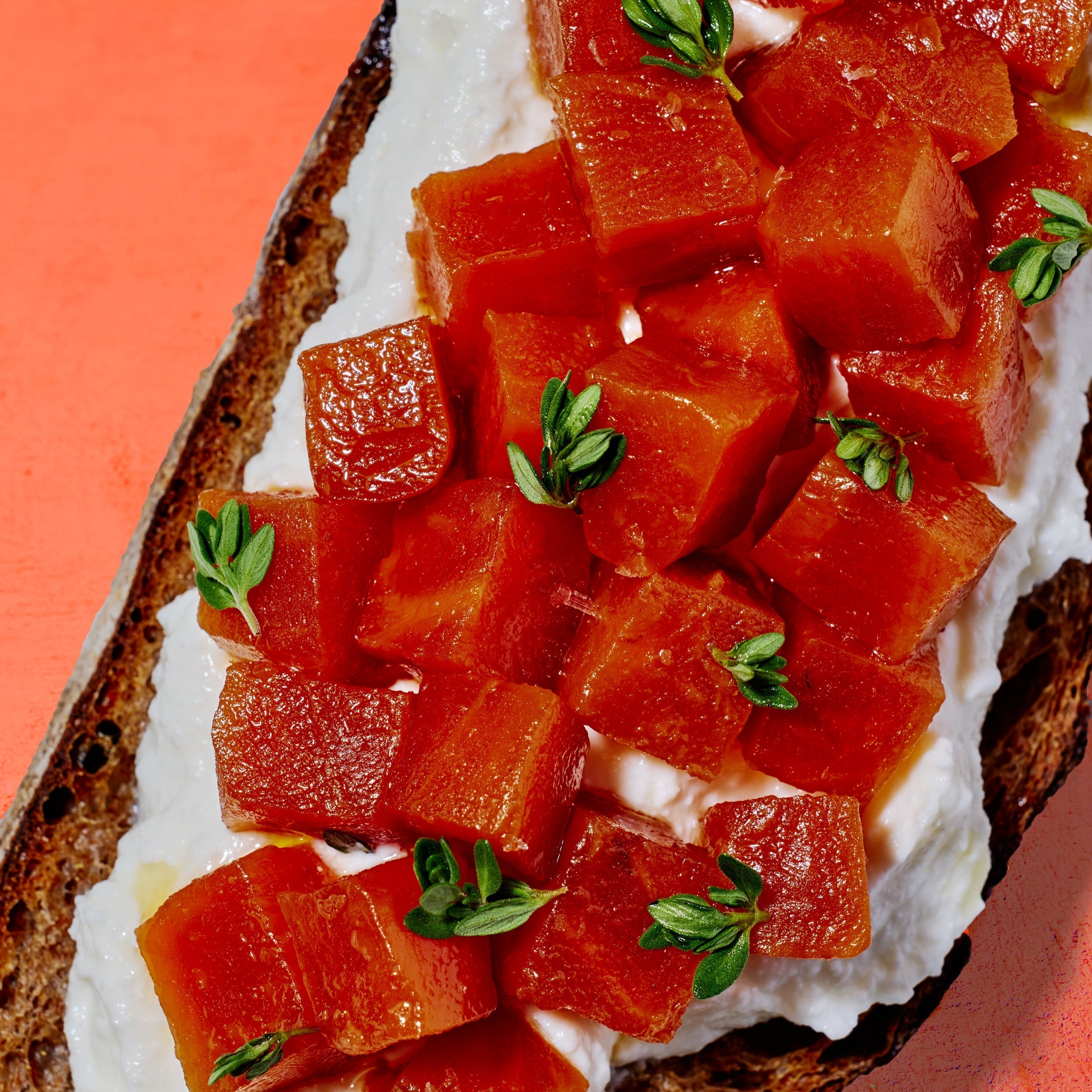 Badger Flame Beet Ricotta Toast