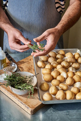 Roasted Upstate Abundance Potatoes with Garlic and Thyme